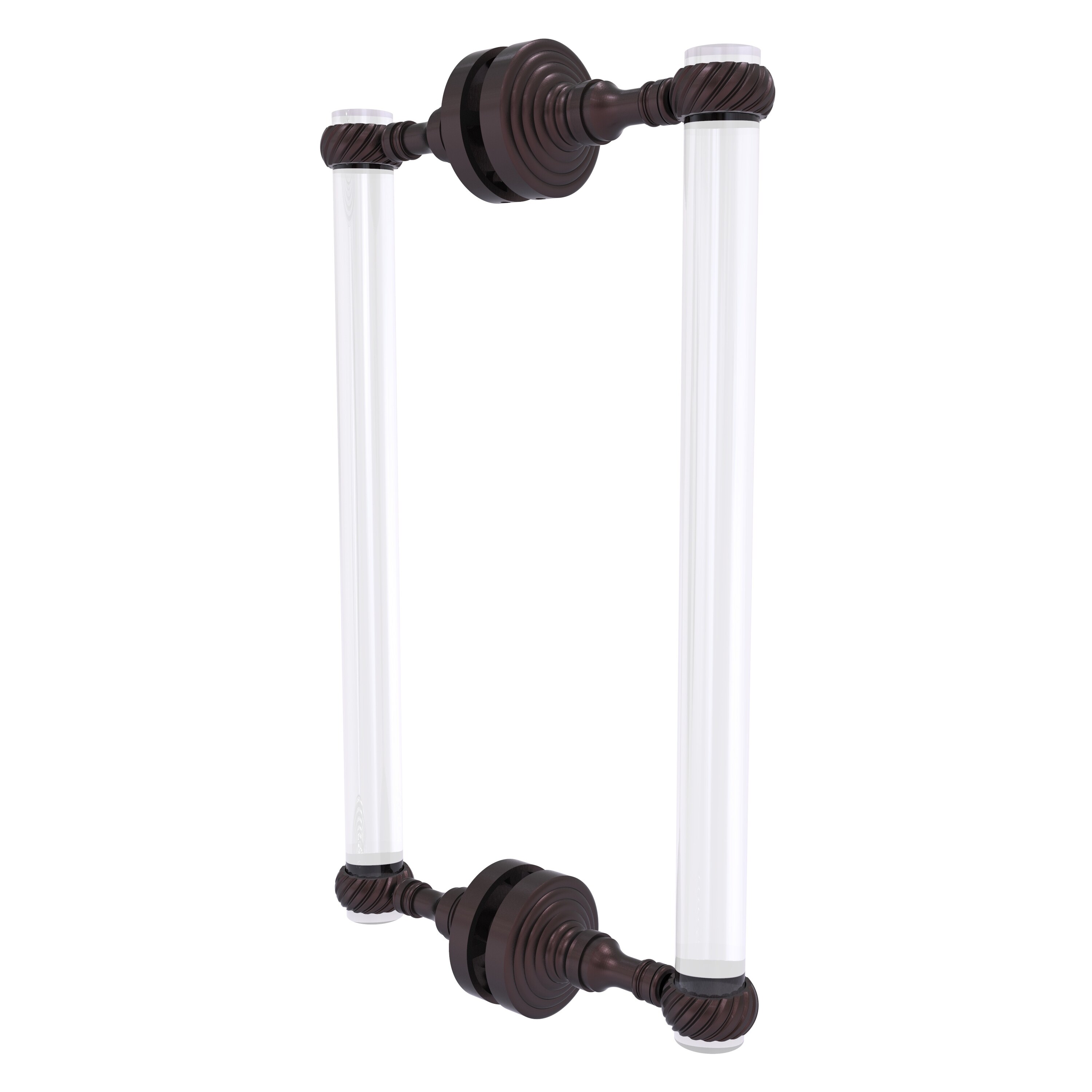 Allied Brass Pacific Grove Collection 12 Inch Back to Back Shower Door Pull with Twisted Accents