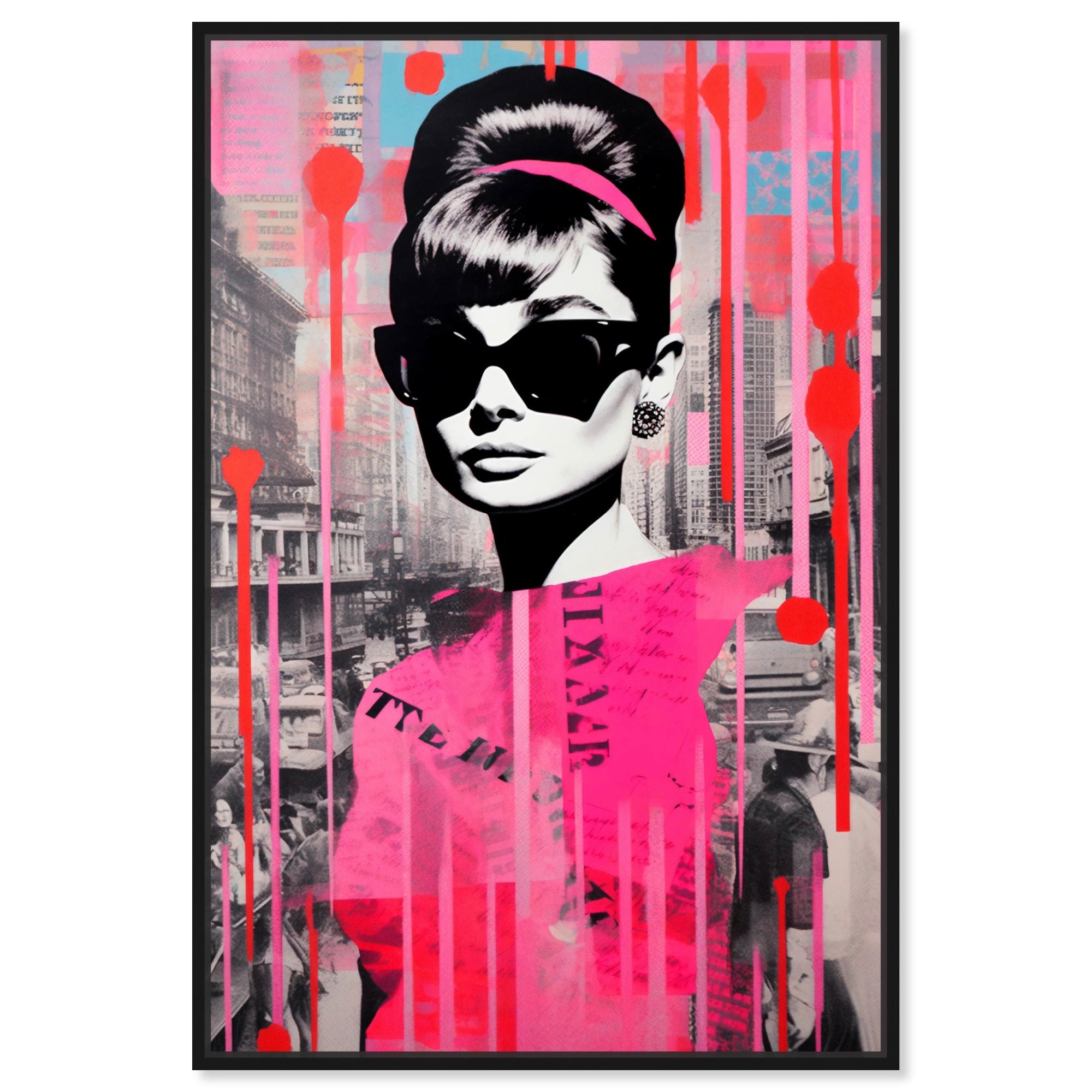 Iconic Collage Style Canvas Retro Art Prints by Art Remedy