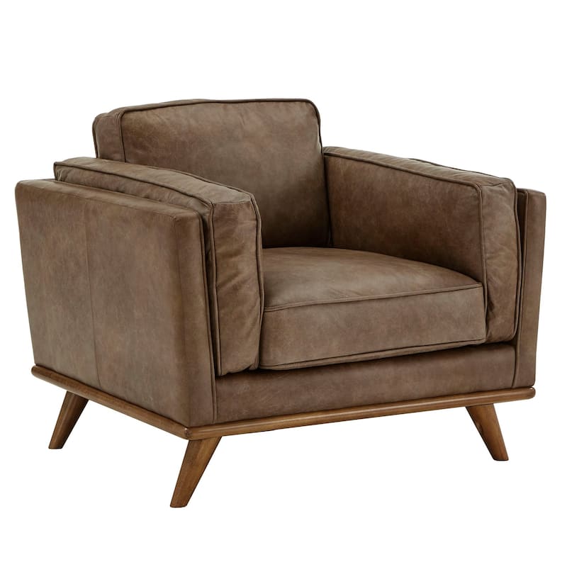 Gianella Tan Oxford Leather Chair by iNSPIRE Q Modern