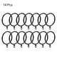 preview thumbnail 5 of 8, Curtain Rings, Metal Drapery Ring for Curtain Rods 14 Pcs Black - 45mm