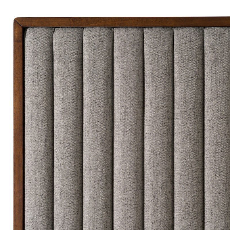 Nova Domus Metcalf Mid-Century Walnut & Grey Bed