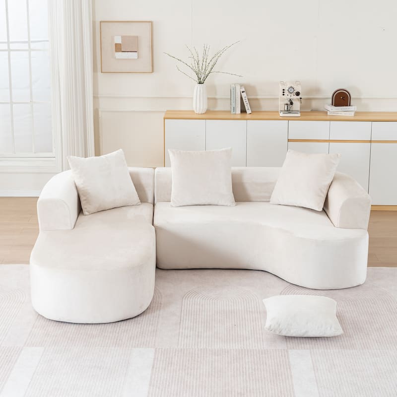 Modular Sectional Sofa with L-Shape Chaise,Cloud Sectional Modern Sleeper Couch with Deep Seat,Sponge Compression Sofas