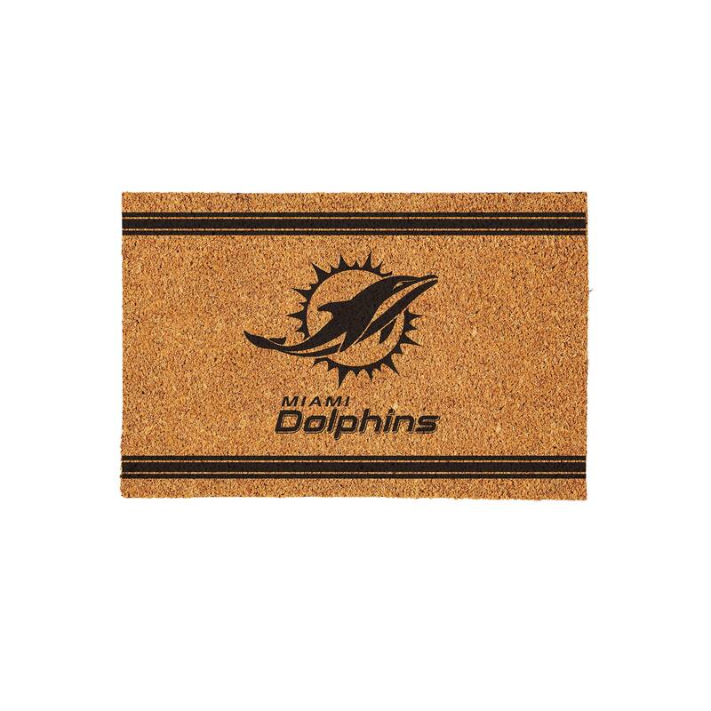Miami Dolphins Monochrome Indoor/Outdoor Coir Door Mat