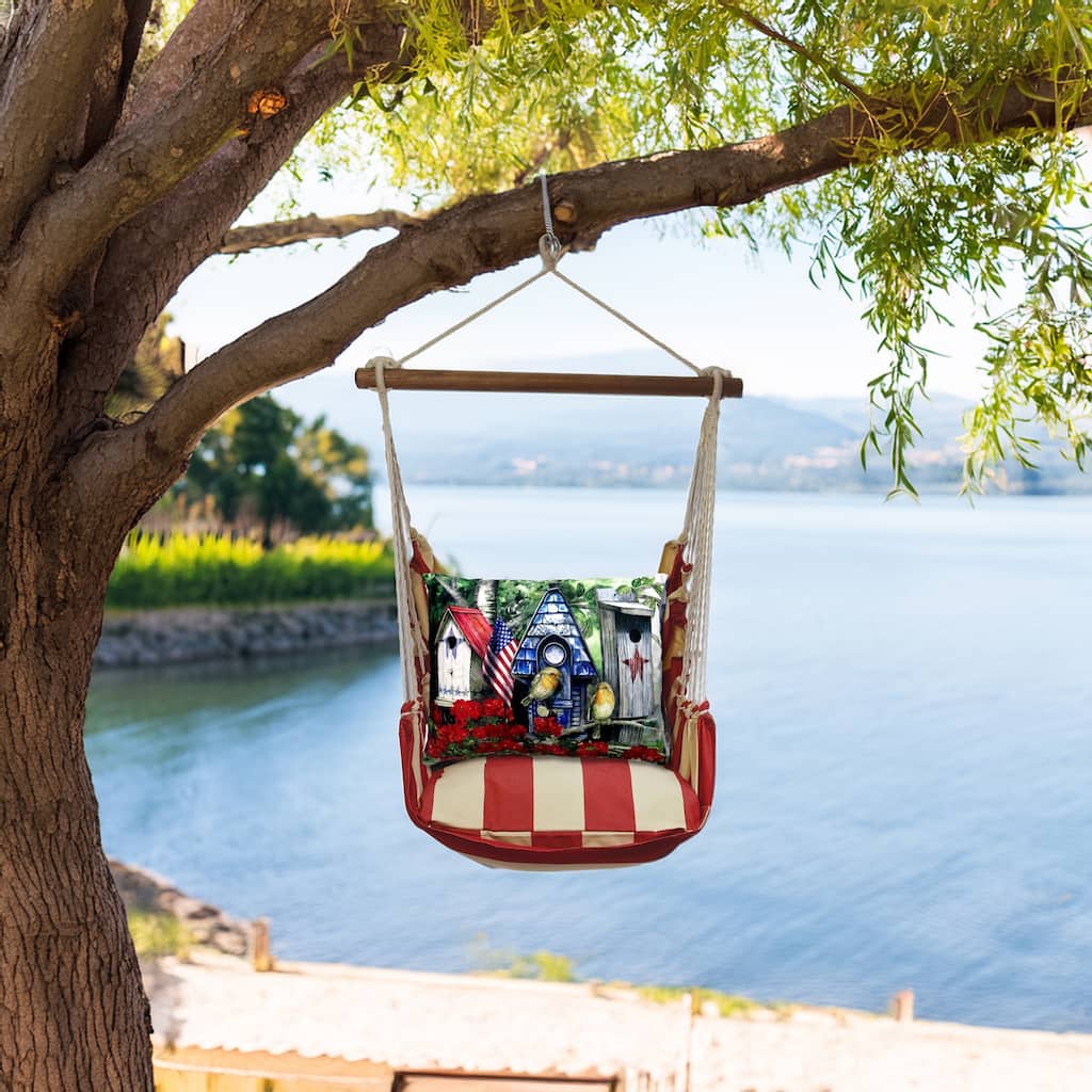 Magnolia Casual Swing Set 4 piece - Americana Stripe w/ Americana Birdhouses