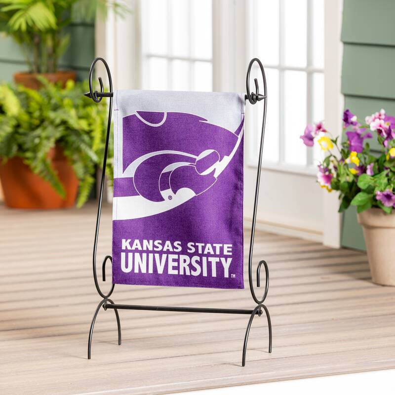 Kansas State University Burlap Flag Garden Size