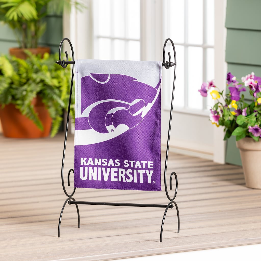 Kansas State University Burlap Flag Garden Size