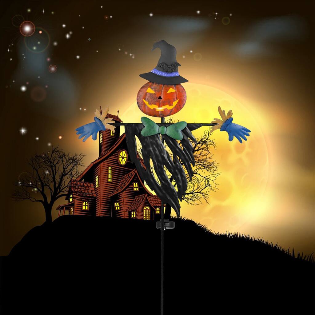 CUSchoice Solar Scarecrow Halloween Decoration Light: Spooky & Waterproof for Party Garden