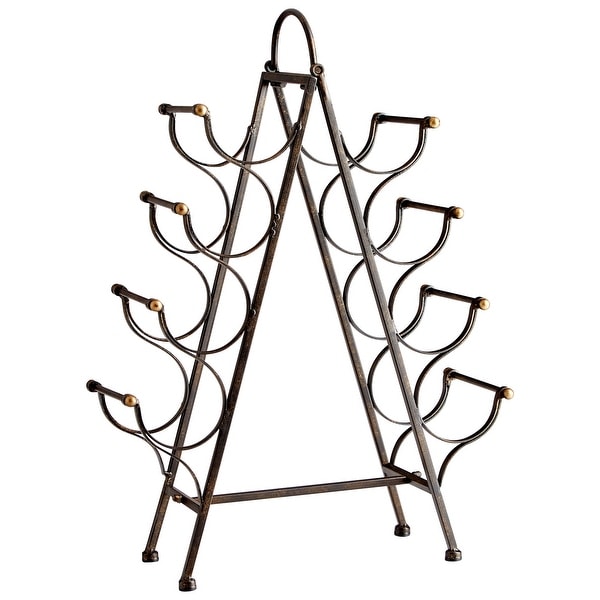 Cyan Design 09842 Riesling Tower 7-1/2" Wide Iron Wine Rack with an 8 Bottle Capacity - Bronze