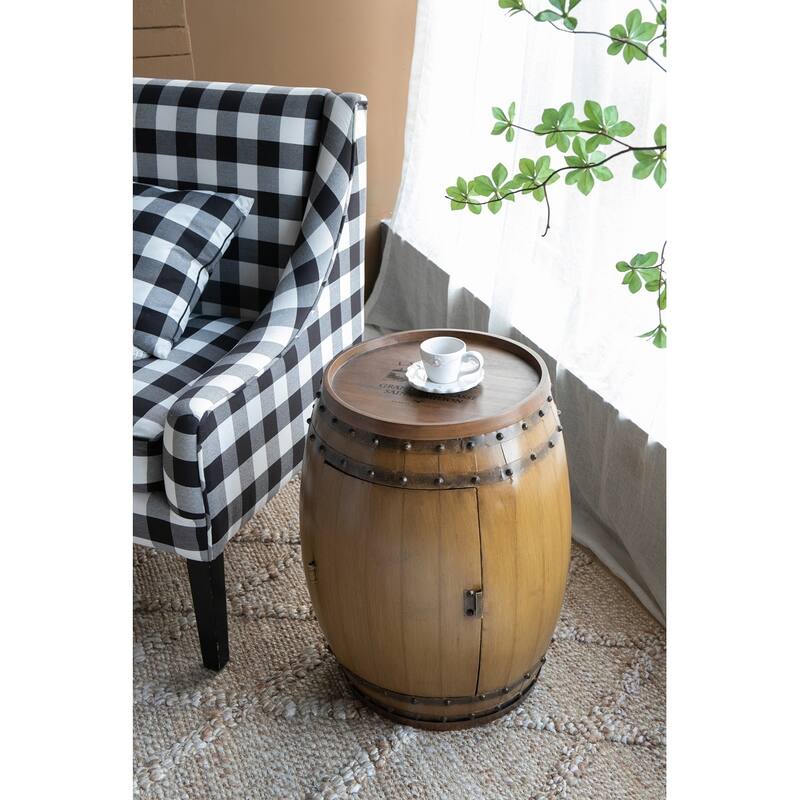 20.5x20.5x24" Drum Side Table