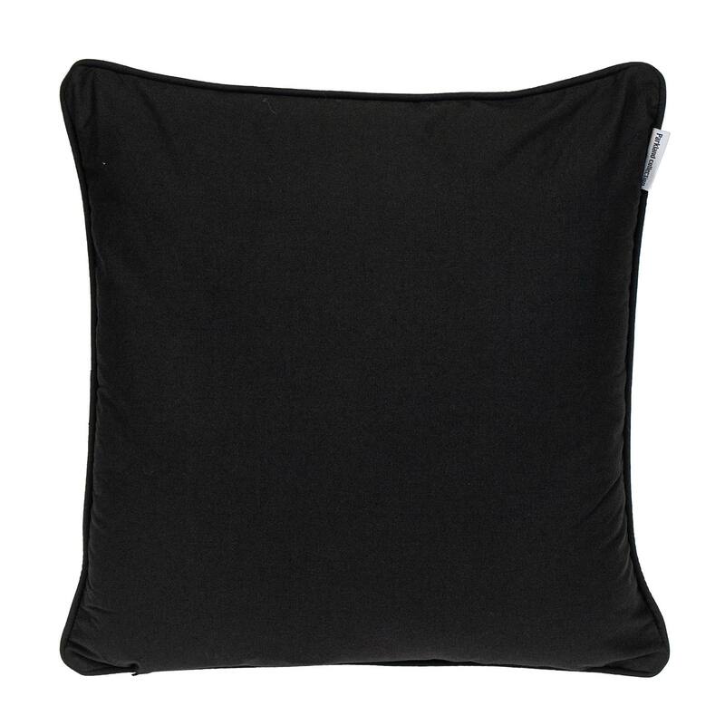 HomeRoots 18" X 18" Black 100% Cotton Geometric Zippered Pillow