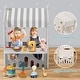 preview thumbnail 3 of 5, Gray Kids Playhouse with Cute Kids Pretend Play Kitchen Toys Set, Outdoor Playhouse for Toddlers Aged 1-3