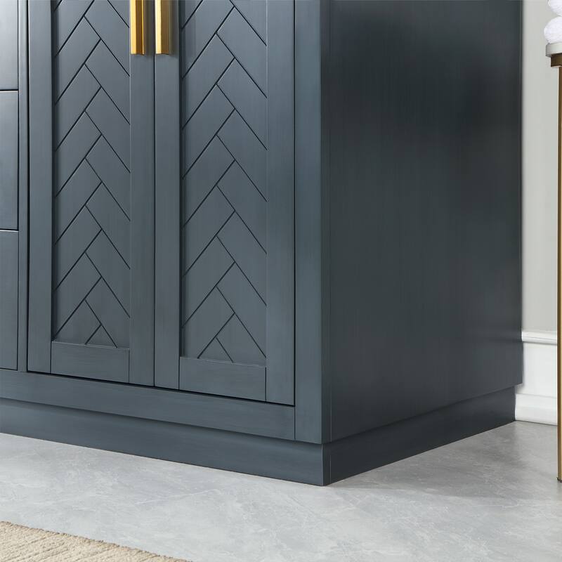Altair Gazsi Bathroom Vanity with Composite Stone Countertop without Mirror
