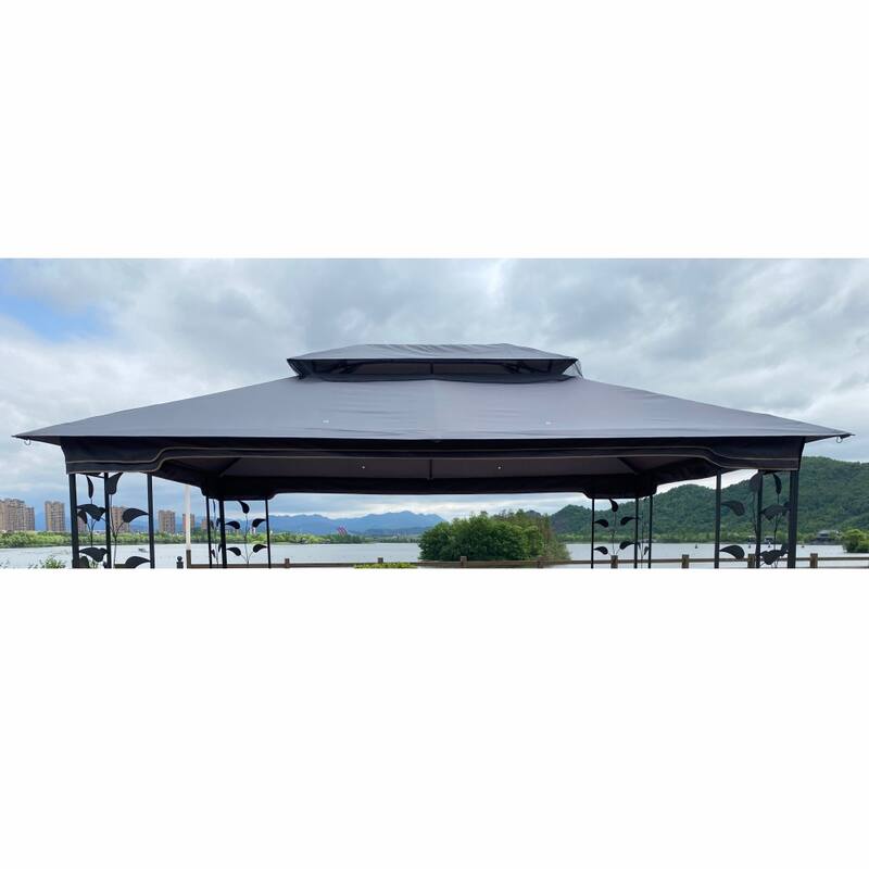 13x10Ft Outdoor Patio Gazebo Replacement Double Canopy Top Cover Only