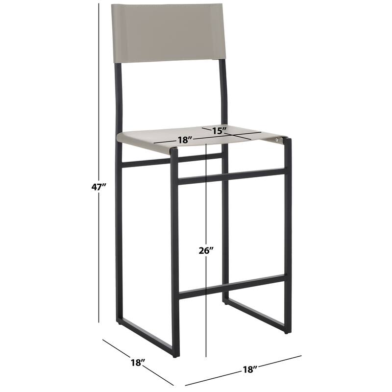 SAFAVIEH Valeria 26-inch Counter Stool (Fully Assembled) - 18 In. W x 18 In. D x 43 In. H - 18Wx18Dx43H