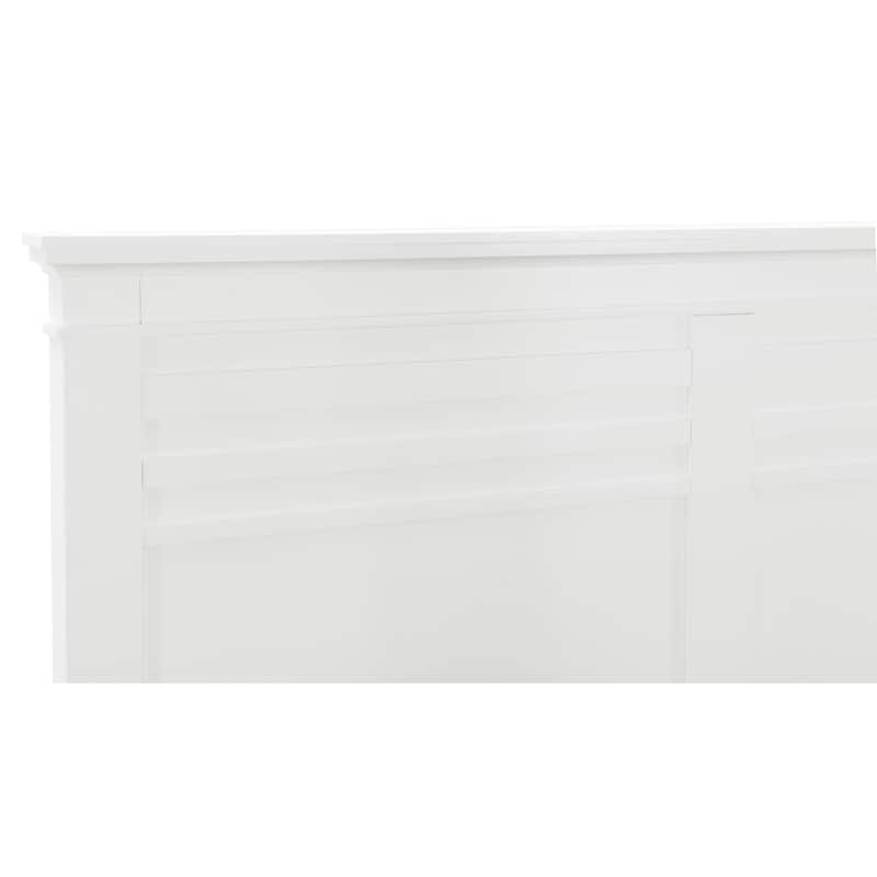 Queen Size Wood Panel Bed with Headboard, Footboard, and Rails