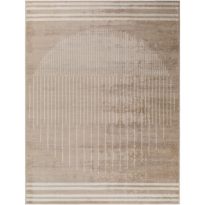 Artistic Weavers Joel Mod Black/Ivory Ombre Geometric Striped Area Rug