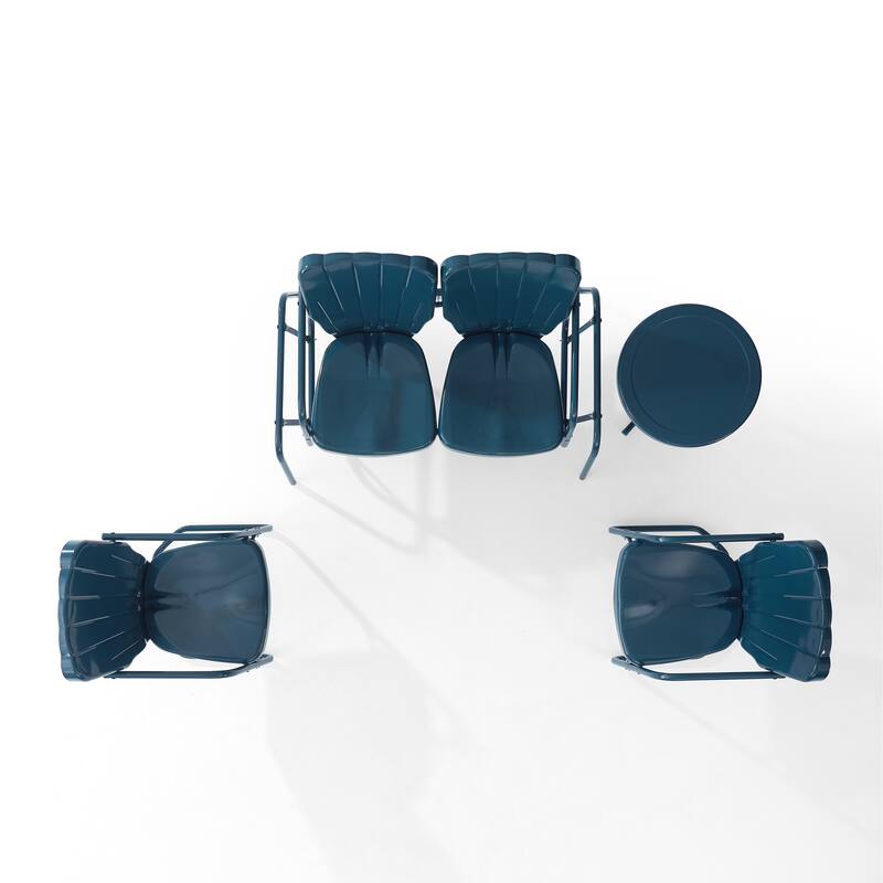 Crosley Ridgeland 4-piece Outdoor Metal Conversation Set - 75"x88"x34.25"