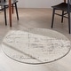 preview thumbnail 5 of 40, Calvin Klein Rush Abstract Modern Neutral Area Rug 4' x Round - Ivory Beige