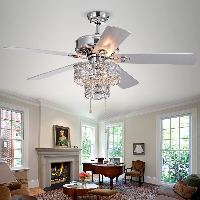 Chrome 52 inch 5 Blade Ceiling Fan