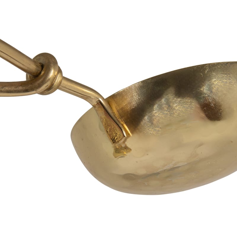 Hammered Stainless Steel Scoops with Leather Tie (Set of 4 Sizes)