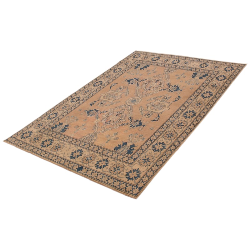 ECARPETGALLERY Hand-knotted Finest Ghazni Copper, Tan Wool Rug - 6'5 x 9'2