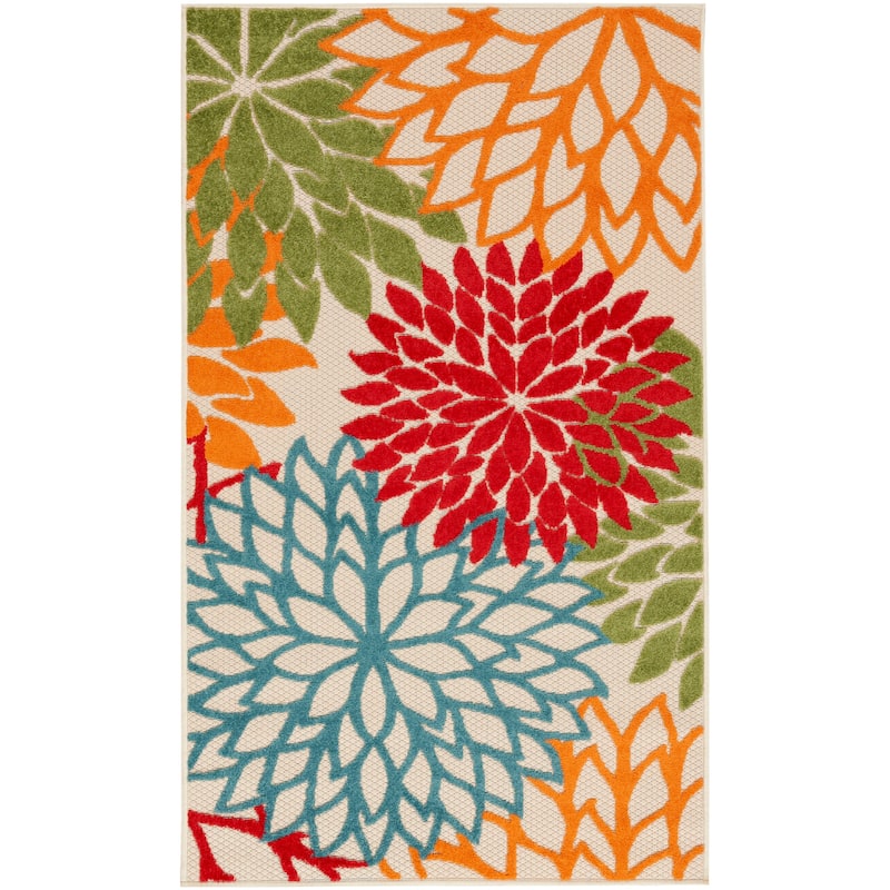 Nourison Aloha Floral Modern, Indoor/Outdoor Area Rug