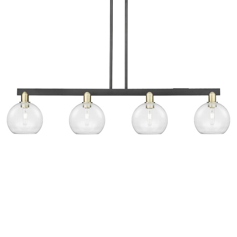 Innovations Lighting 716-4I-11-51 Athens Linear Athens 4 Light 51" - Black Antique Brass / Clear