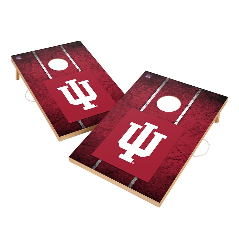 Vintage Indiana University Hoosiers 2x4 Tailgate Cornhole Boards - Include Carrying Case