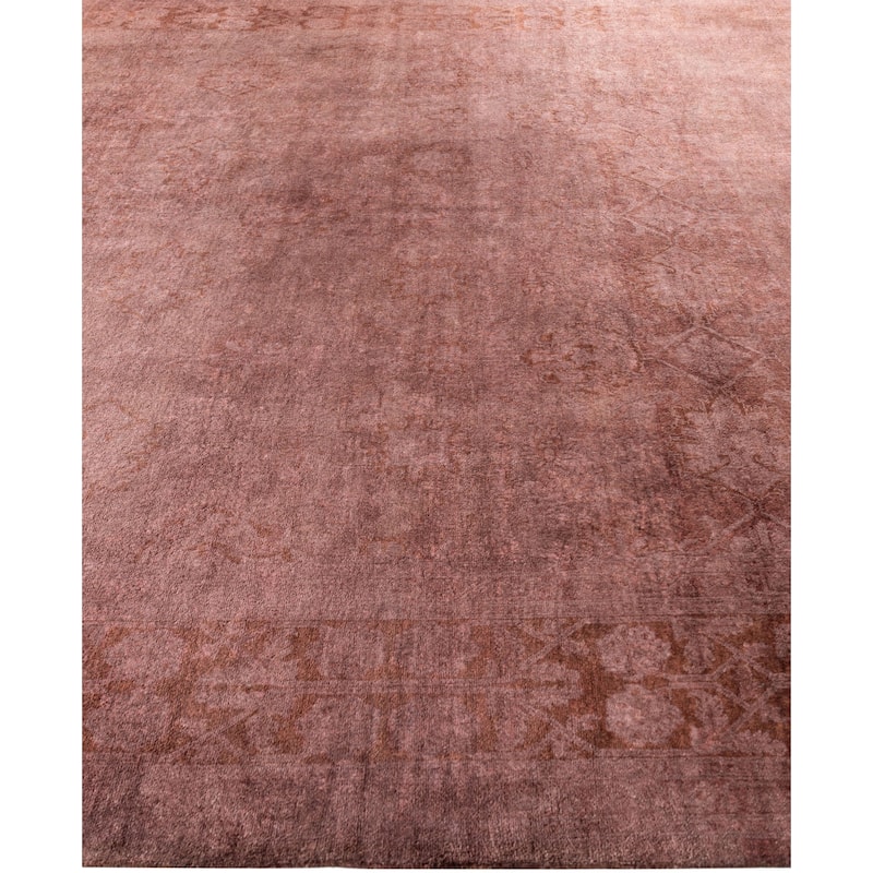 Overdyed One-of-a-Kind Hand-Knotted Area Rug - Purple - 9' 1" x 11' 10"