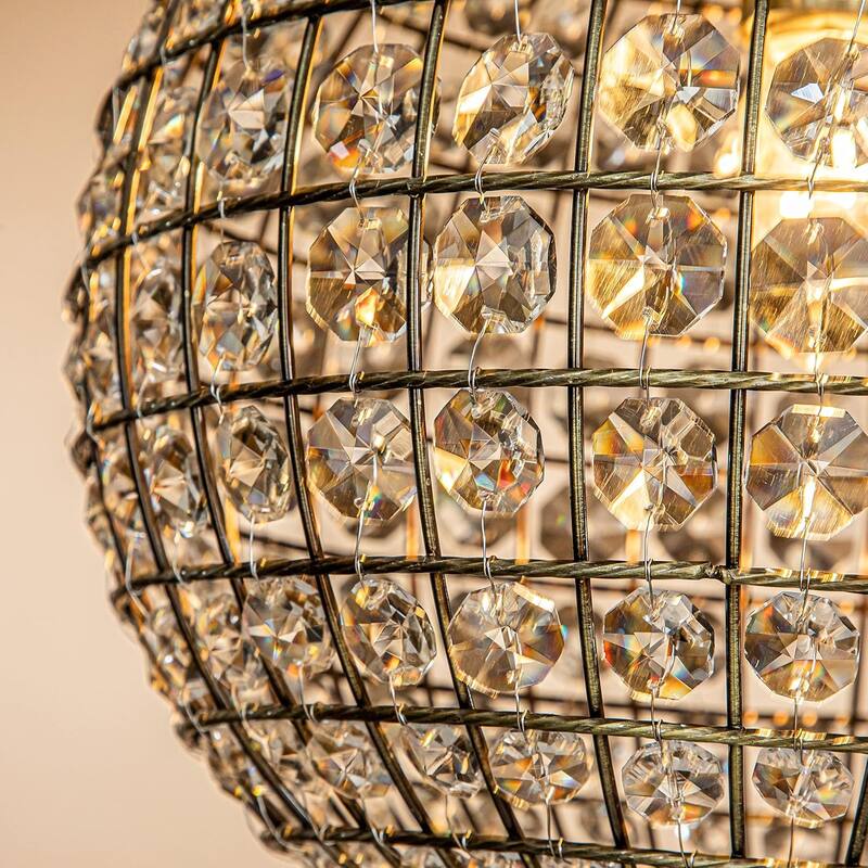 1-light chandelier light gold bedoom light iron,crystal pendant light