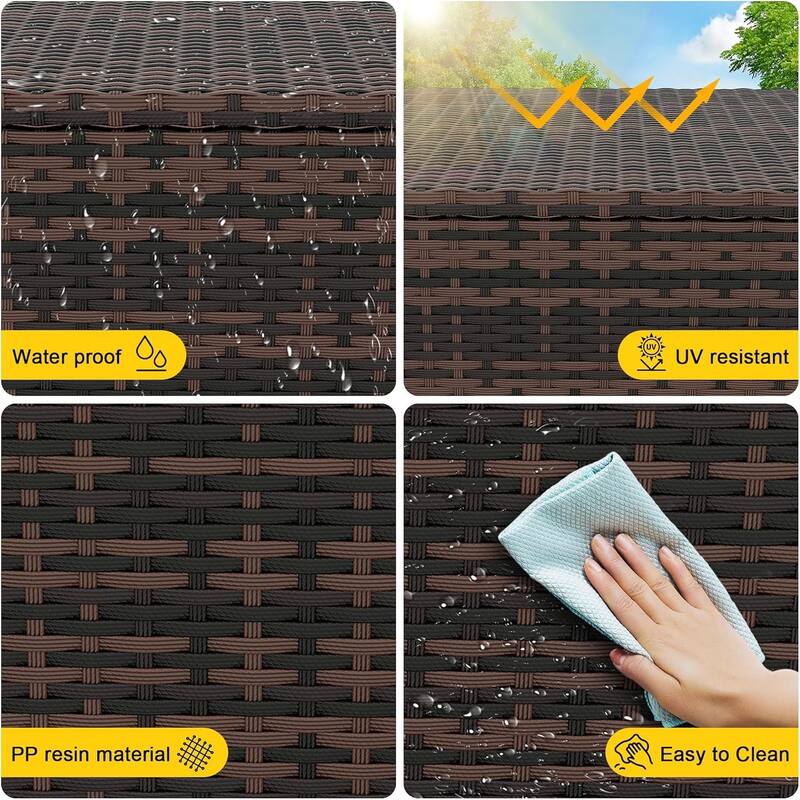 Outdoor Storage Deck Box Waterproof Deck Box With Lockable Lid & Side