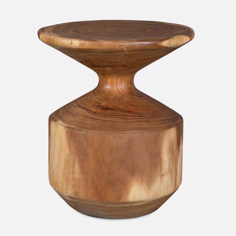 Hourglass Wooden Accent Table - 20" - Brown