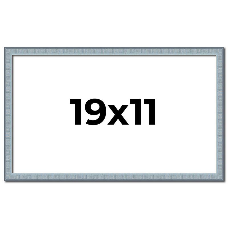 19x11 Frame Rustic Sky Blue Solid Wood Picture Frame | 0.75 Inch