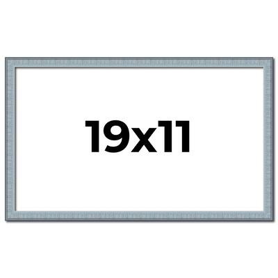 19x11 Frame Rustic Sky Blue Solid Wood Picture Frame | 0.75 Inch