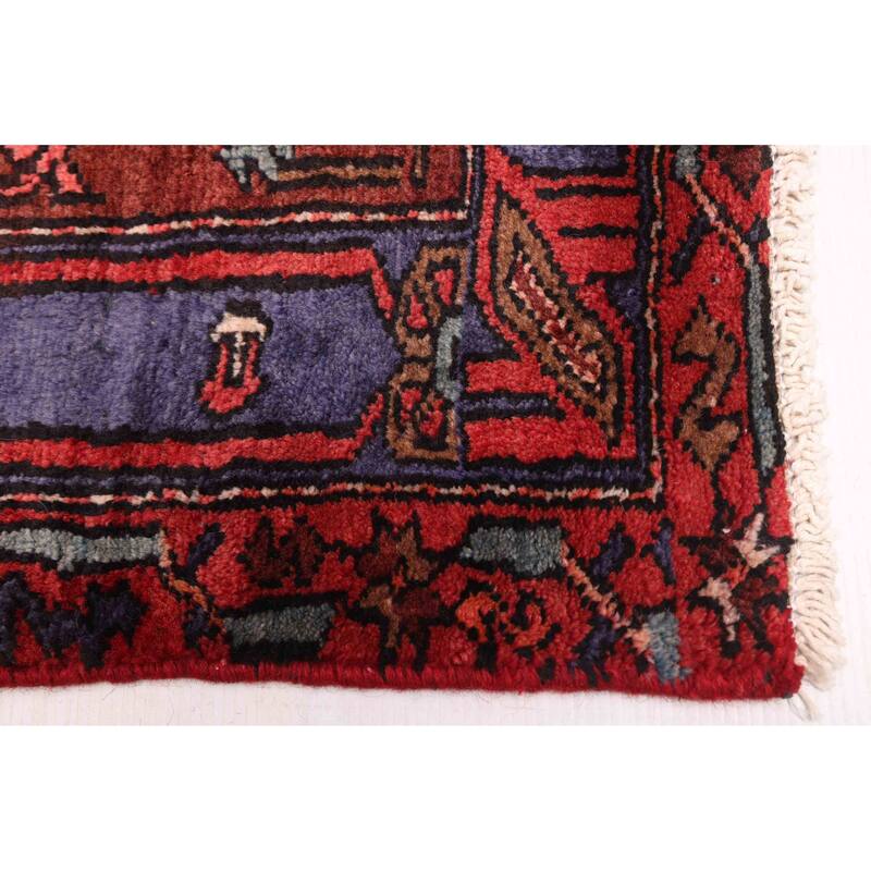 ECARPETGALLERY Hand-knotted Andelz Black, Red Wool Rug - 4'1 x 8'4