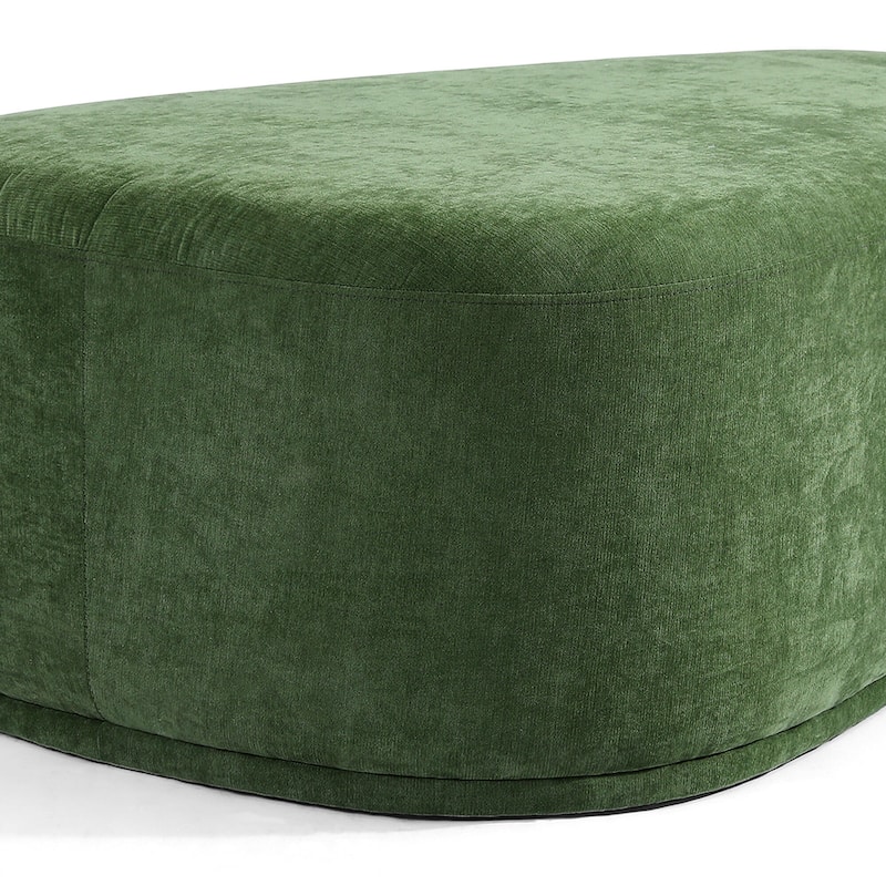 Bonnie 26"/43" W Chenille Small/ Oversized Triangular Cheese Ottoman