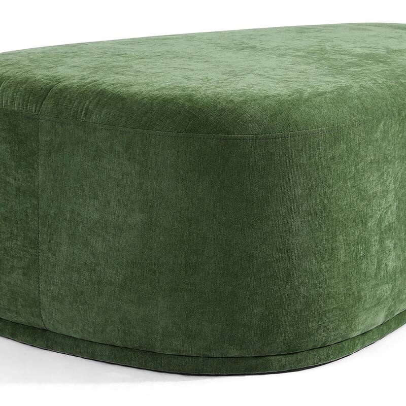 Leon 26"/43" W Chenille Triangle Cocktail Ottoman Set