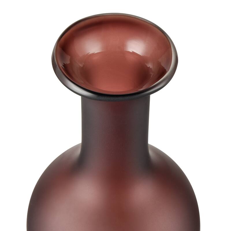 Elk Home Riven Plum Finish Glass 4.75 Inch Wide Vase