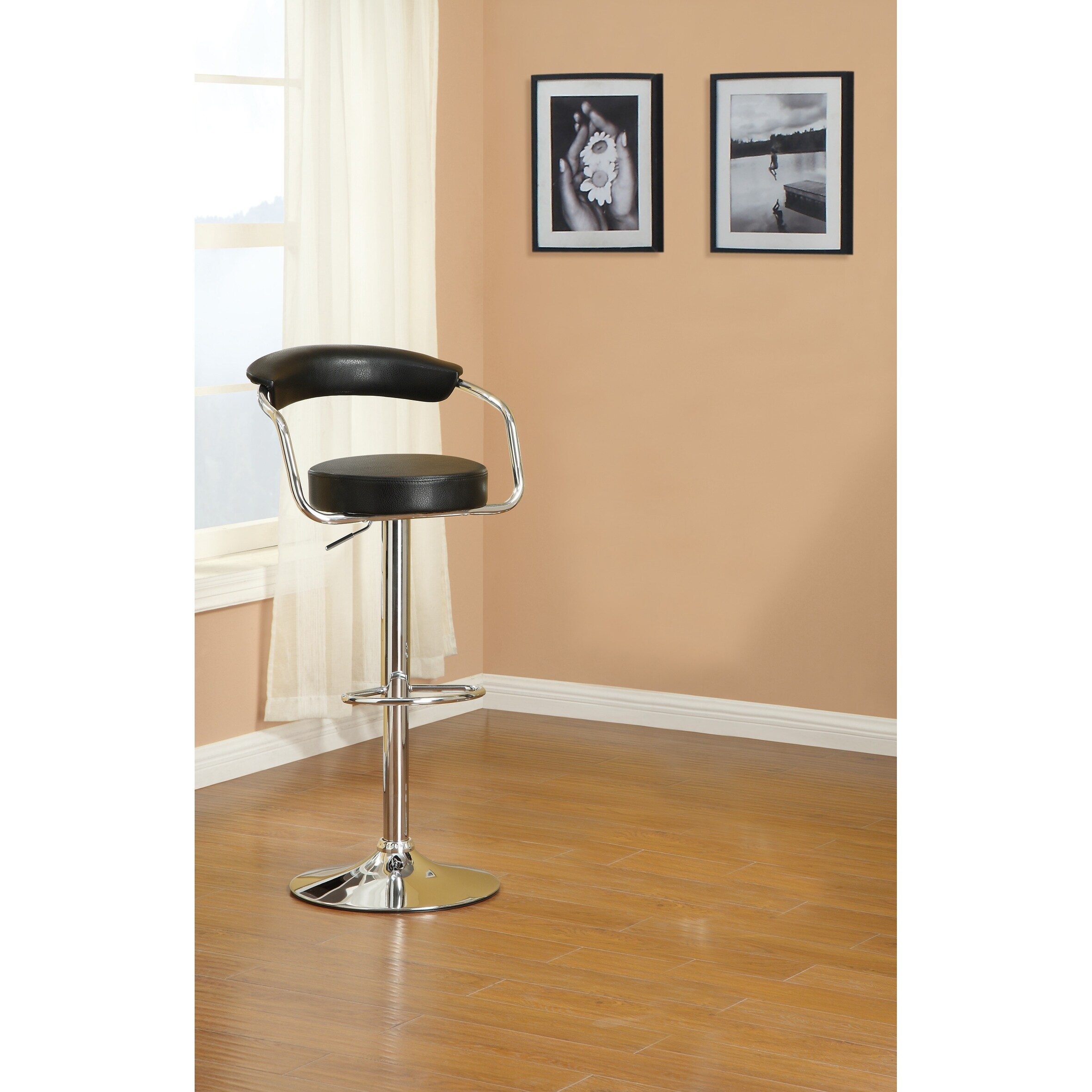 Short bar top stools with back