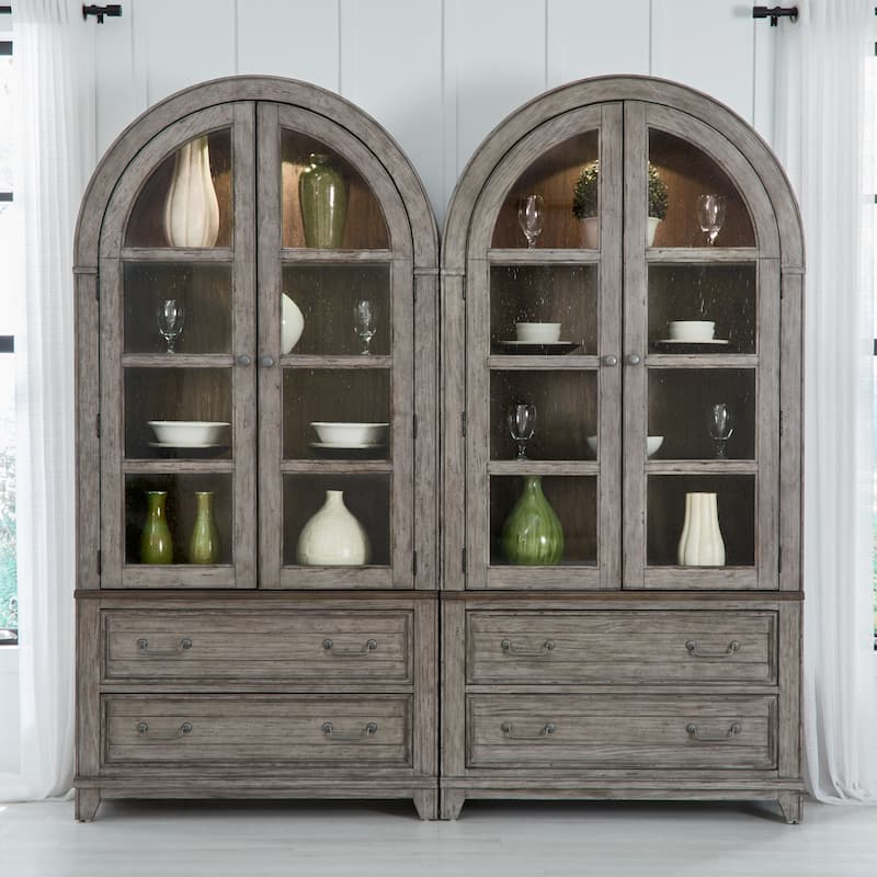 River Place Riverstone Curio Cabinet - Double - Grey