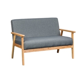 Loveseat with Wooden Arms