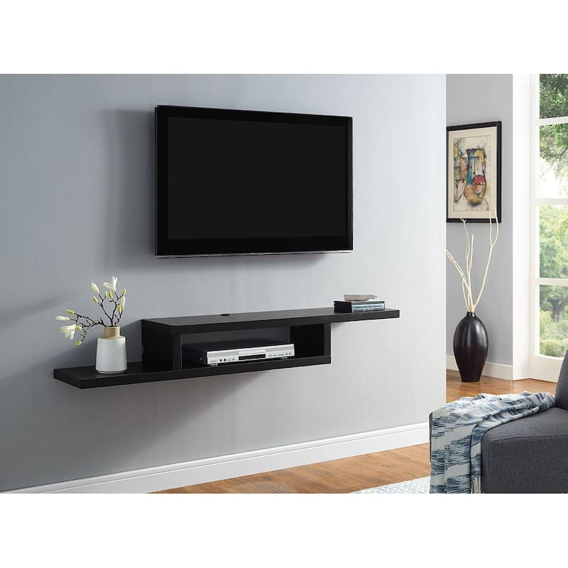Asymmetrical Wall Mounted TV Console Entertainment Center Wall Decor Shelve Storage