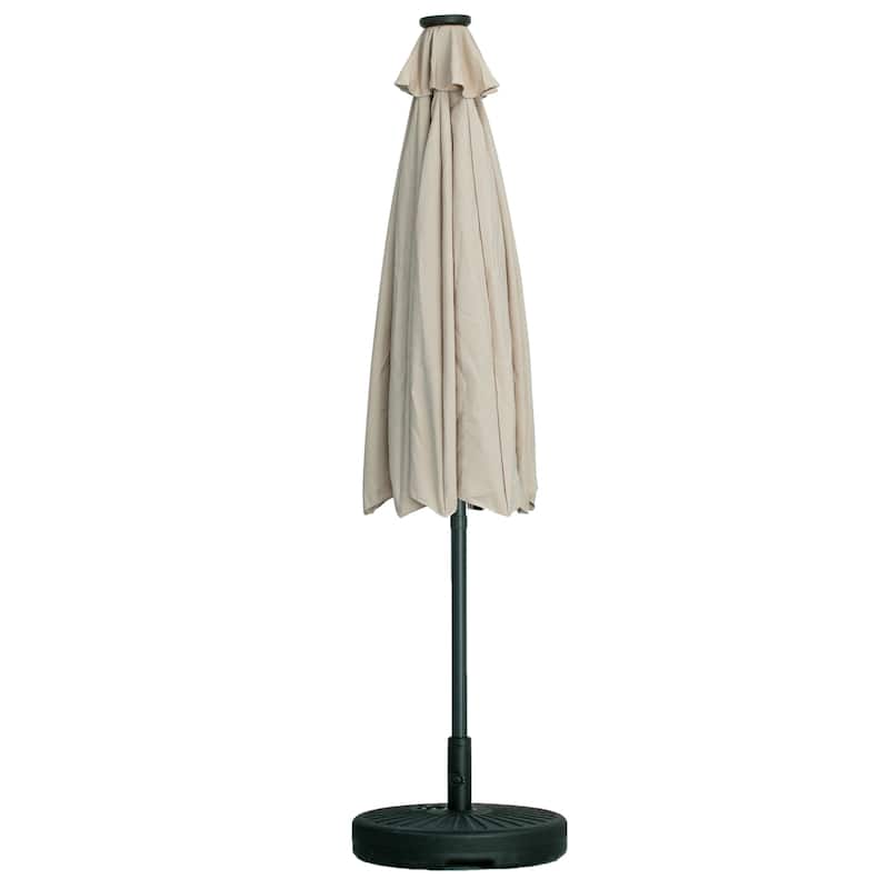 Ainfox 10ft Patio Umbrella with Lights Outdoor Solar Umbrella