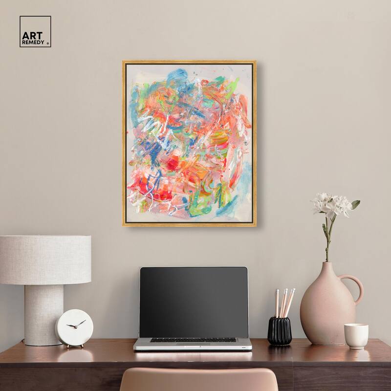 Swirling Hues II Canvas by Art Remedy