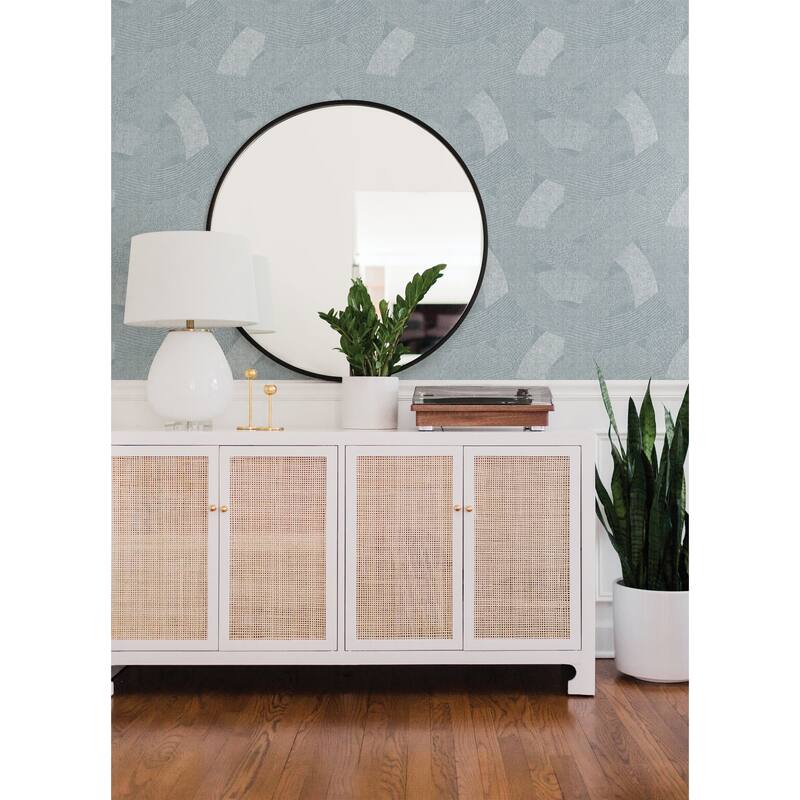 A-Street Prints Tania Denim Woven Abstract Wallpaper