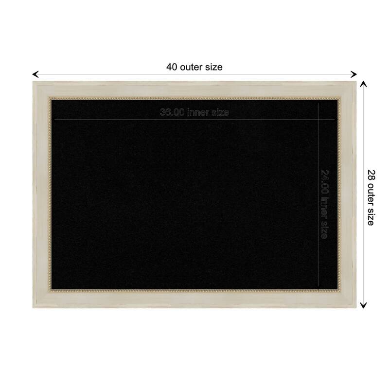Parthenon Cream Wood Framed Black Corkboard Bulletin Board - Board Size 36x24