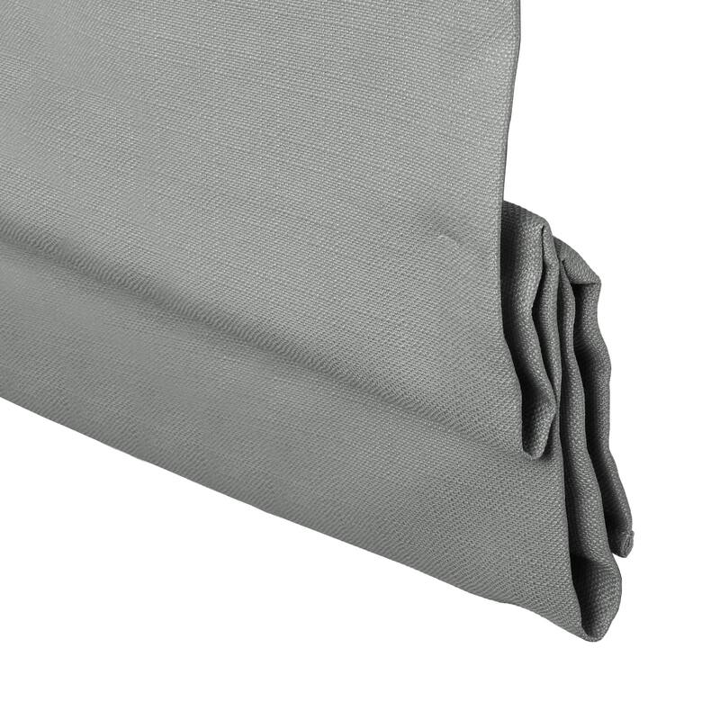 Cordless Slow Release Blackout Roman Shade in Cream/Gray