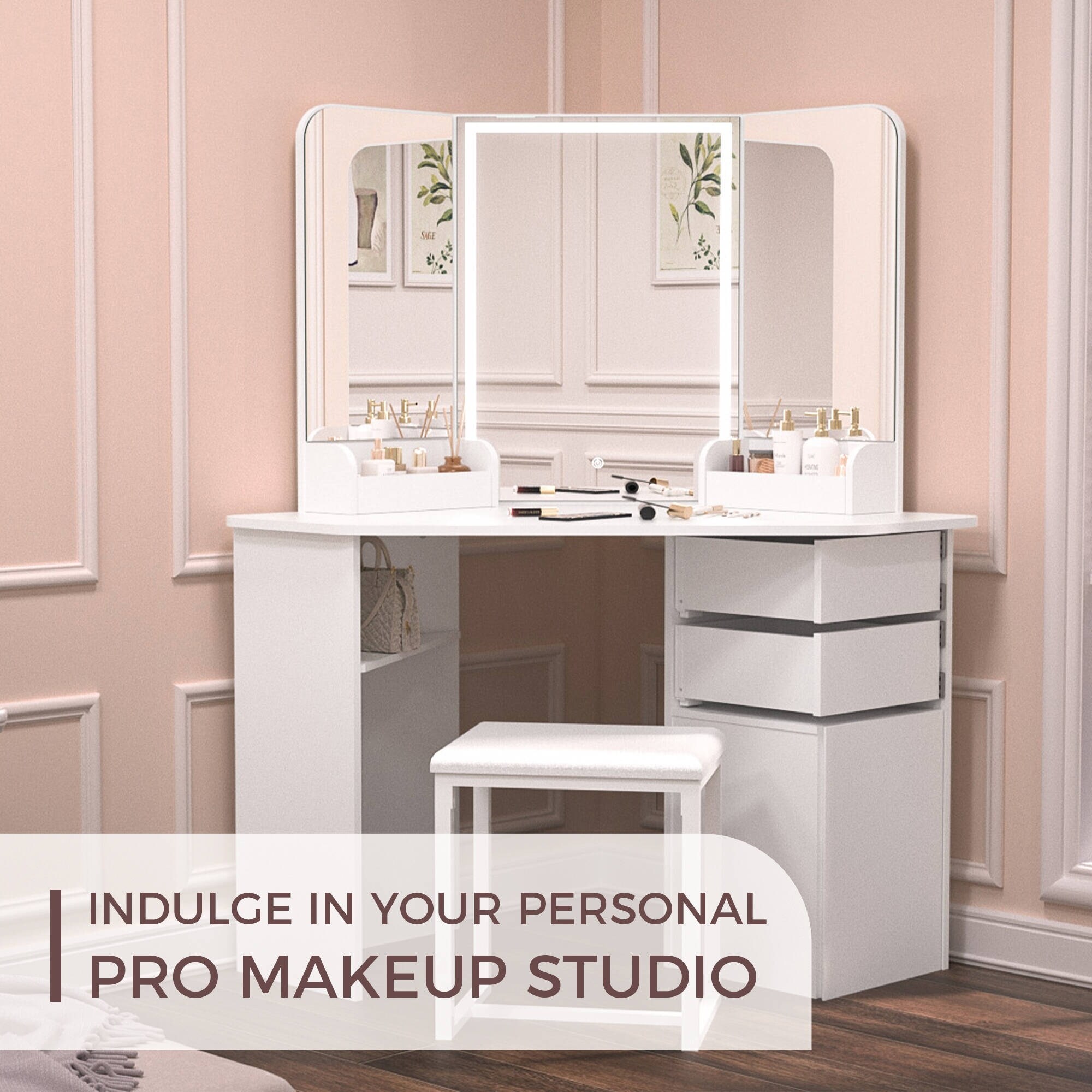 Studio corner dressing table cheap