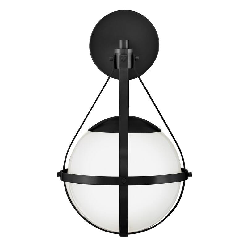 Lark 83670 Colby 1 Light 16" Tall Wall Sconce with Cased Opal Glass