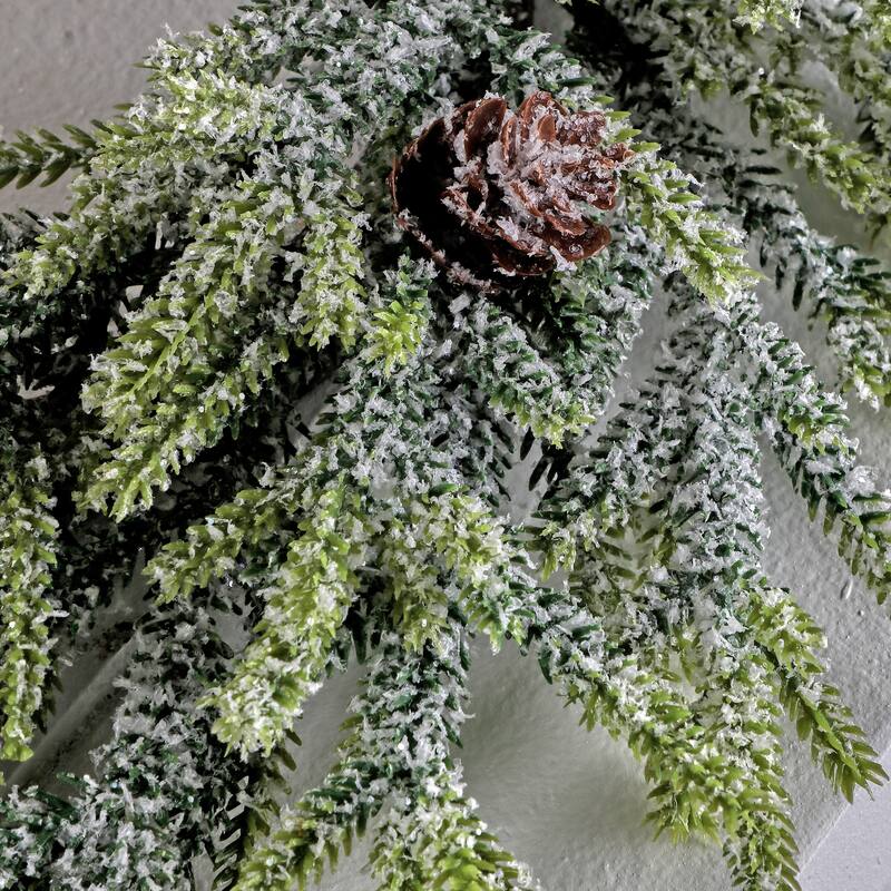 13" Frost Mini Fir W/Cones Candlering